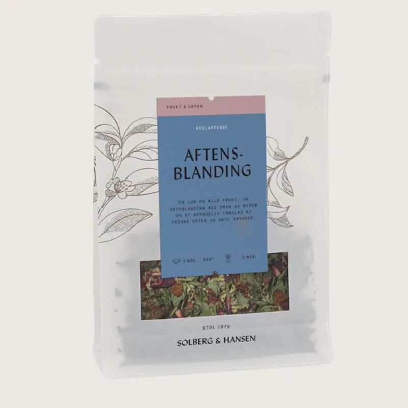 En lun og mild teblanding med smak av nype og et behagelig innslag av friske urter og søte krydder.
